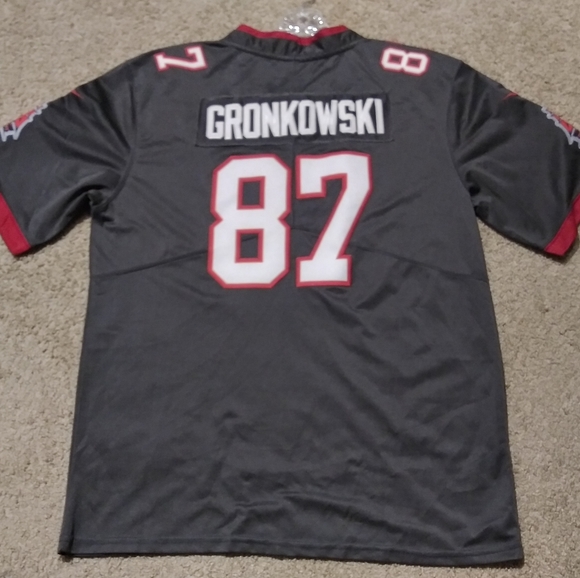 Large Nike NFL Tampa Bay Gronkowski football jersey. Gray and red. - Picture 1 of 6